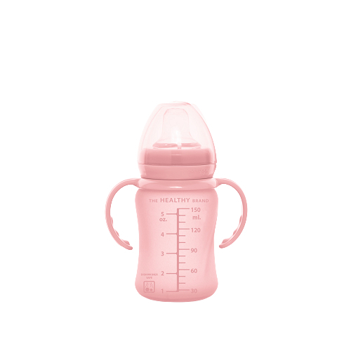 Obrázok EverydayBaby Hrneček sklo Healthy+ 150 ml Rose Pink (7350077263130)