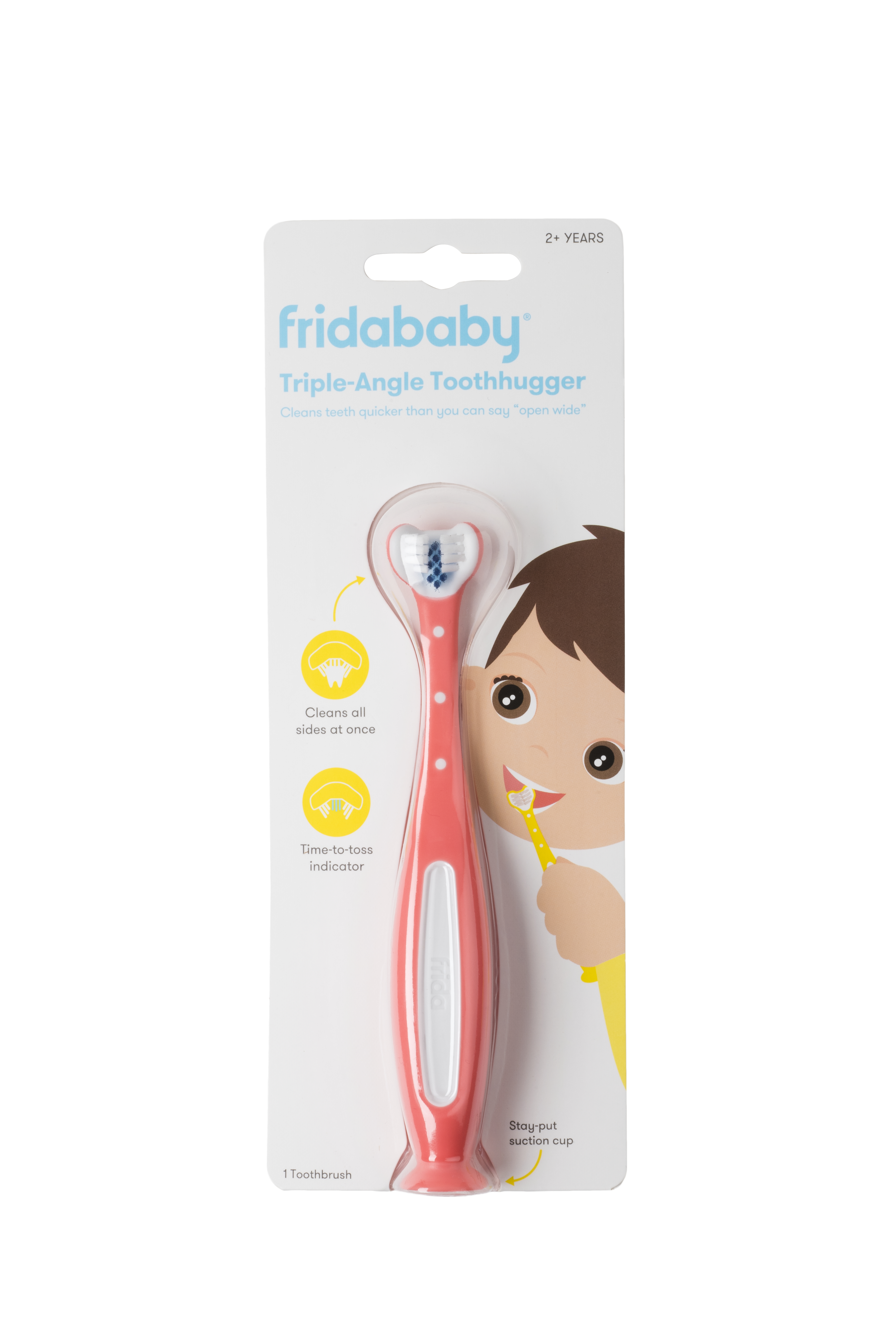 Obrázok FRIDABABY Tooth Hugger 3D zubná kefka - ružová