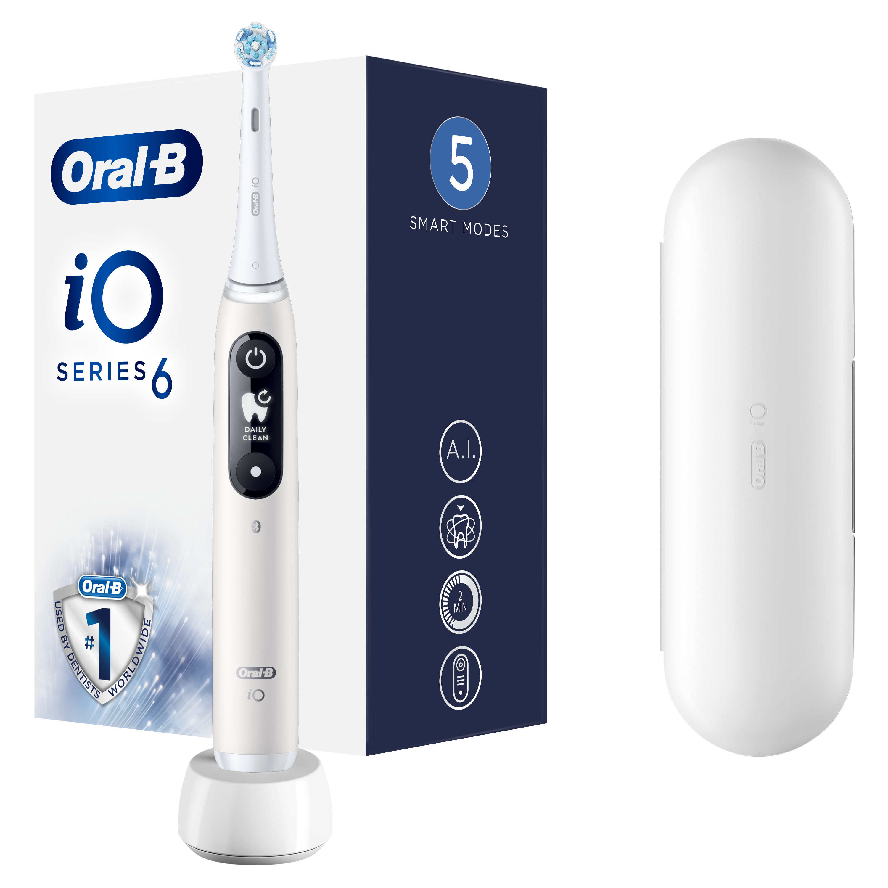 Obrázok Oral B iO Series 6 White Elektrická Zubná Kefka 1×1 ks, jemná