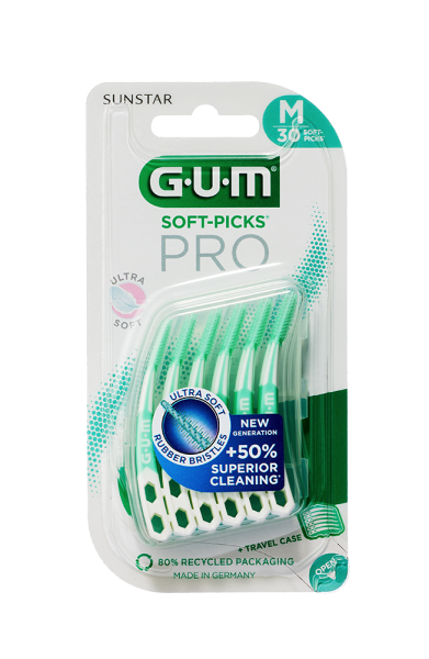 GUM Soft-Picks PRO MEDIUM medzizubné masážne kefky, 30 ks