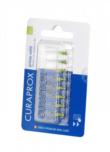 Curaprox medzizubné kefky CPS 011B prime, zelený, 8 ks, refill