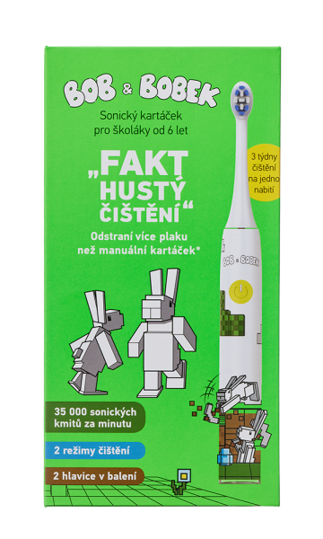 BOB a BOBEK KRAFT - Fakt husté čistenie! Sonická zubná kefka pre školákov